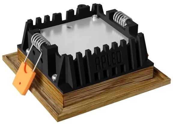 APLED - LED Podhľadové SQUARE WOODLINE LED/3W/230V 4000K 9x9 cm dub masív