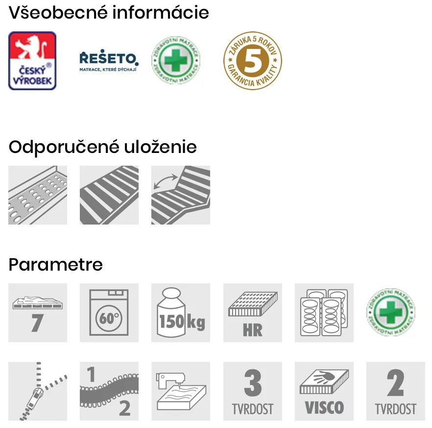 PROXIMA.store - Matrac PREMIUM SPRING VISCO ROZMERY: 100x210, VÝŠKA: 25 cm, TYP POŤAHU: ActiPRO s 3D ventilačnou mriežkou