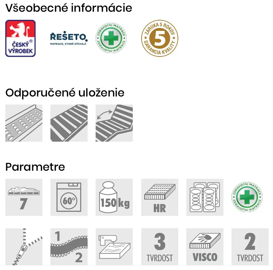 PROXIMA.store - Matrac PREMIUM SPRING VISCO ROZMERY: 140x210, VÝŠKA: 25 cm, TYP POŤAHU: TENCEL s 3D ventilačnou mriežkou