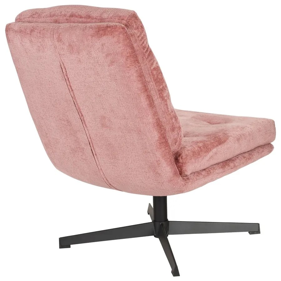 Ružové otočné kreslo Kai – White Label