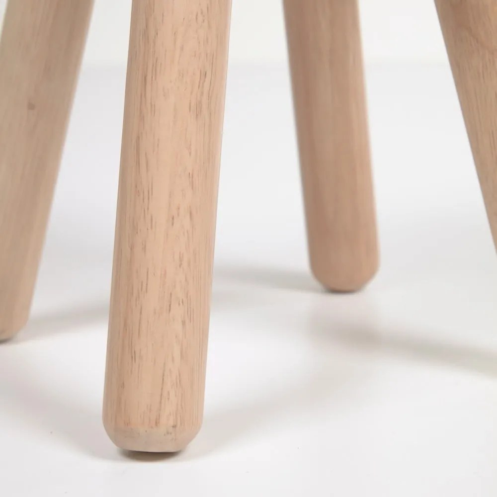 Detská stolička z kaučukového dreva Kave Home Dilcia, ø 24 cm