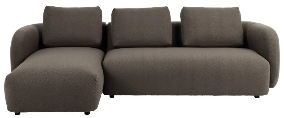 Sivohnedá rohová pohovka z textílie buklé (ľavý roh) Imola – Bonami Selection