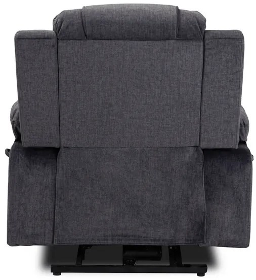 Masážne kreslo s funkciou vstávania MARCOS tmavosivé