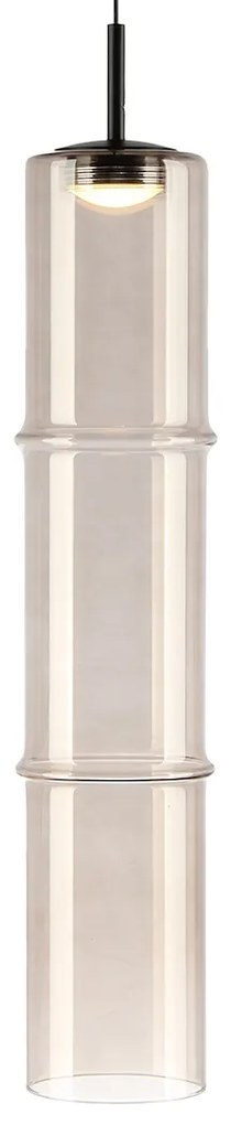 Závesné svietidlo Bato, 1x svetlohnedé sklenené tienidlo, b