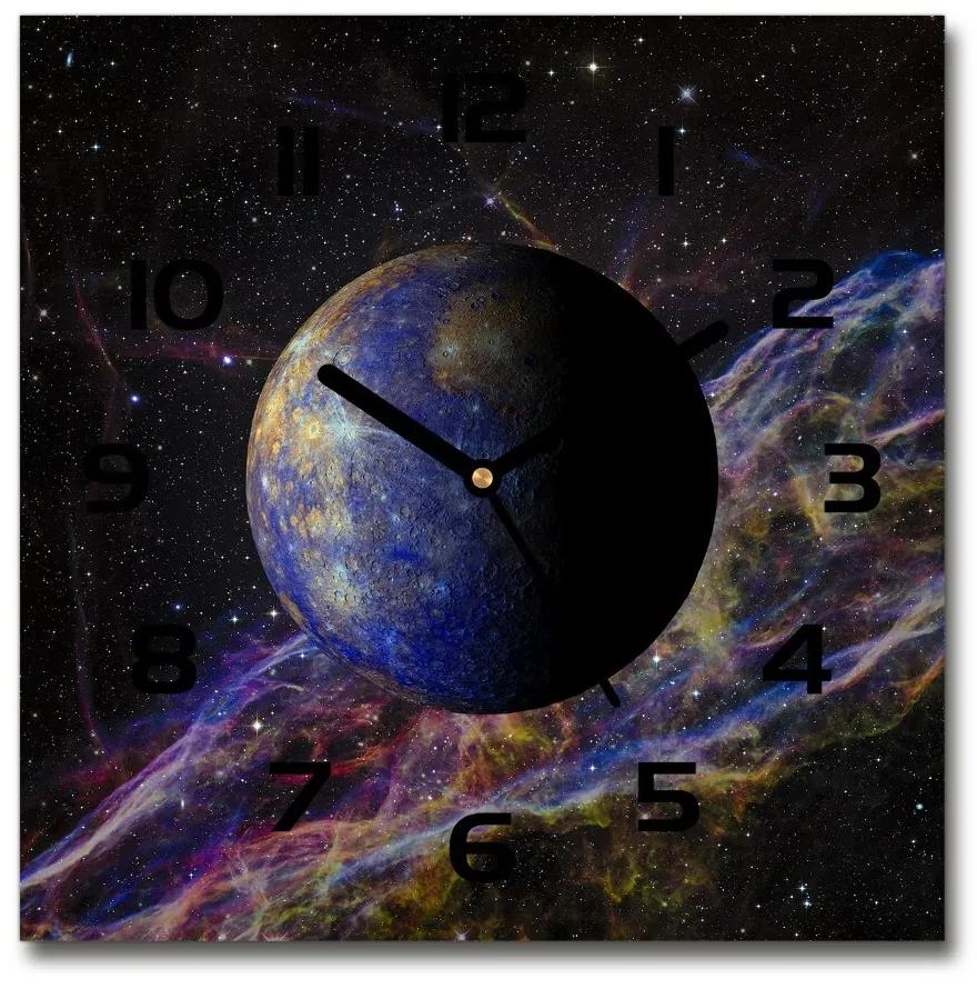 Sklenené nástenné hodiny štvorec Merkury pl_zsk_30x30_c-f_117754614