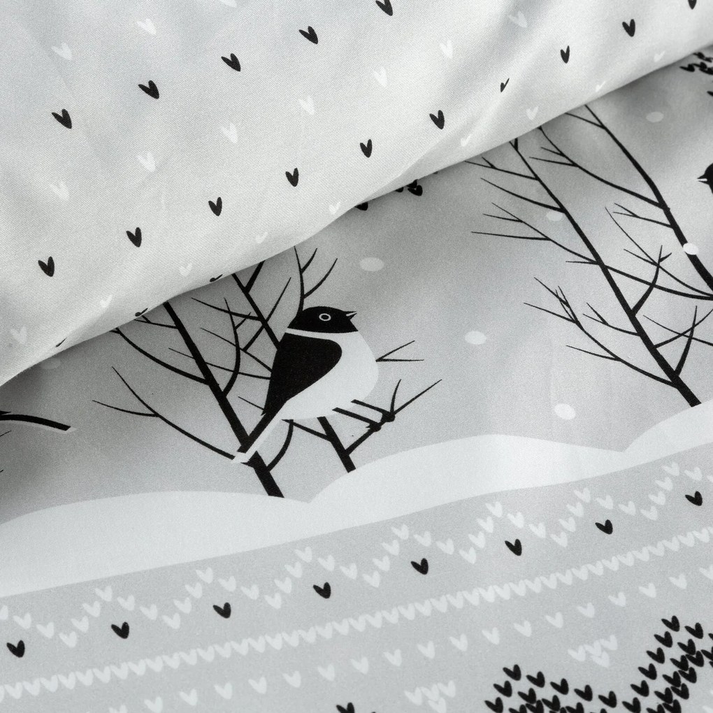 VIANOČNÉ SATÉNOVÉ OBLIEČKY TASHA 140X200 CM, 1 KS 70X80 CM VZOROVANÉ