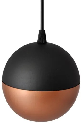 LED Luster na lanku MIDWAY 3xGU10/4,8W/230V čierna/medená