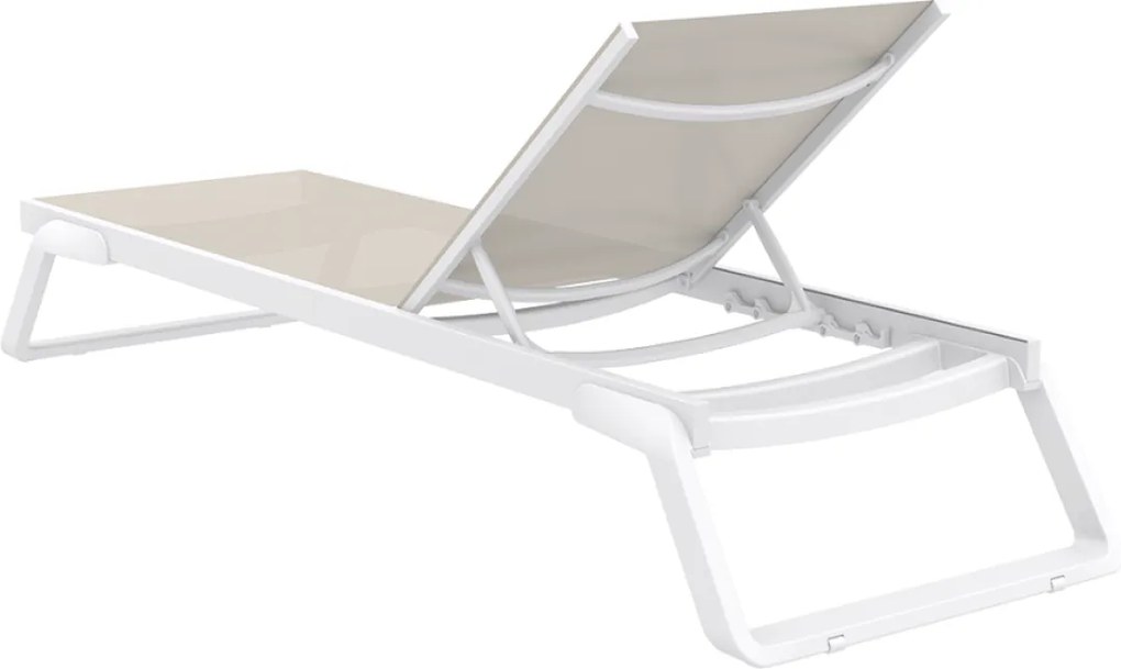 TROPIC záhradné lehátko taupe/taupe