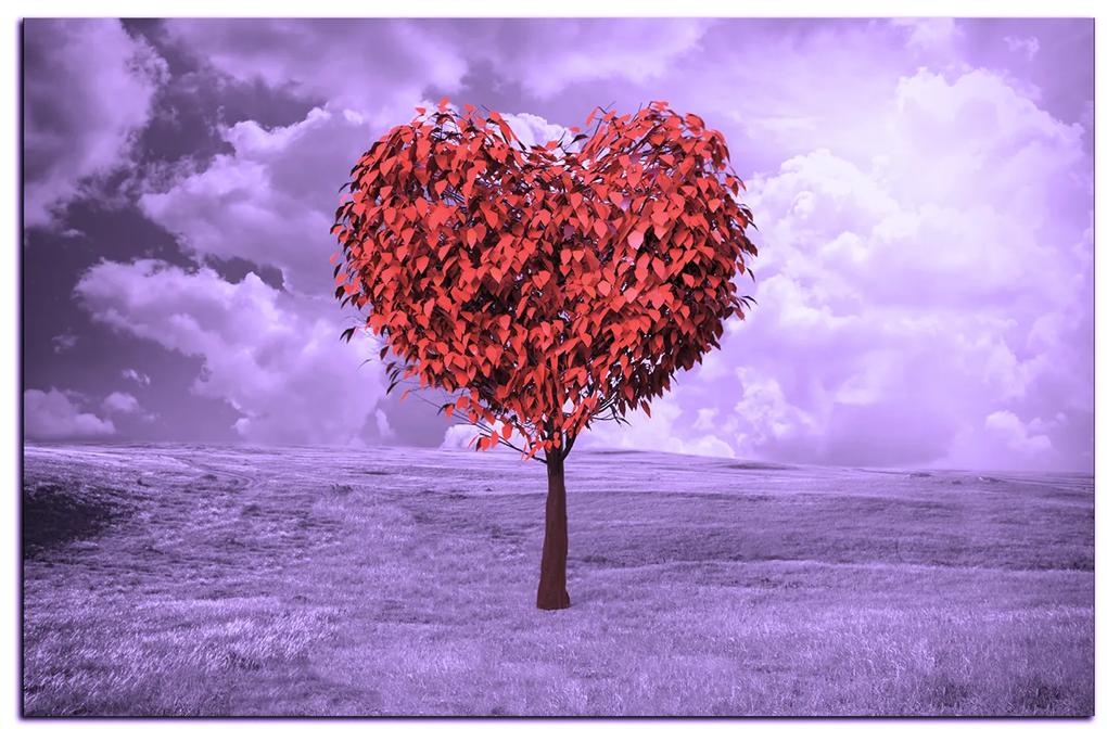 Obraz na plátne - Srdce v tvare stromu 1106FA (120x80 cm)