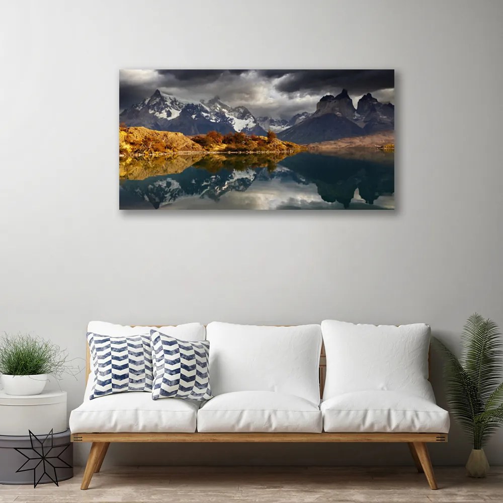 Obraz na plátne Hora jazero príroda 120x60 cm