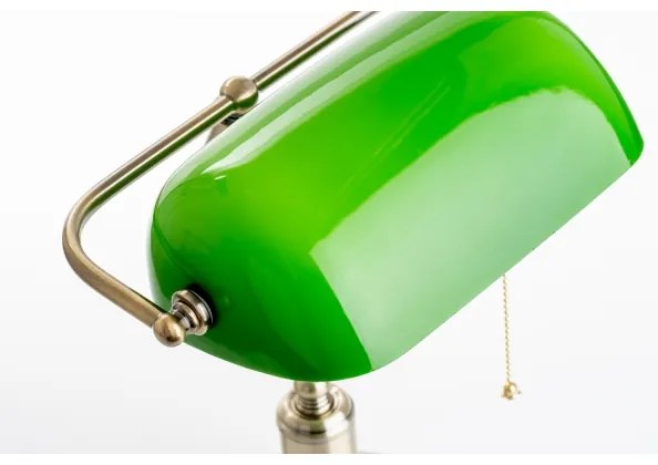 Brilagi - Stolná lampa BANK OFFICE 1xE27/60W/230V mosadz/zelená