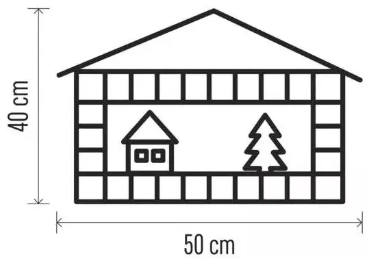 EMOS LED drevený adventný kalendár domček, 40x50cm DCWW01