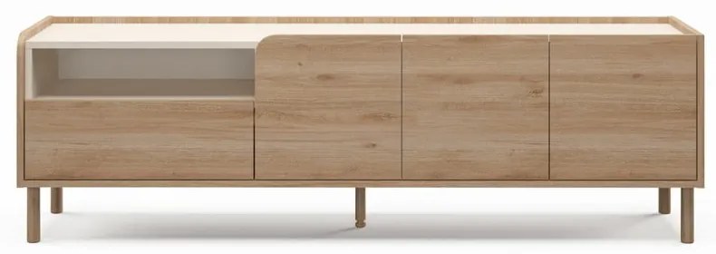 TV stolík v dekore duba v prírodnej farbe 180x55,5x44 cm Monza – Marckeric