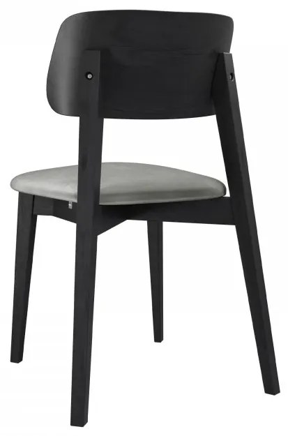 Čalúnená jedálenská stolička KT63/C, Dostupné poťahy: Magic Velvet 2217, Farby: czarny