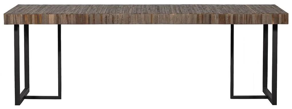 Jedálenský stôl manero 200 x 90 cm tmavo hnedý MUZZA