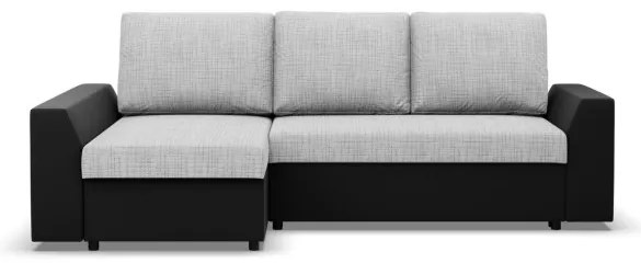 Rohová rozkladacia sedačka LUGO sivá / čierna