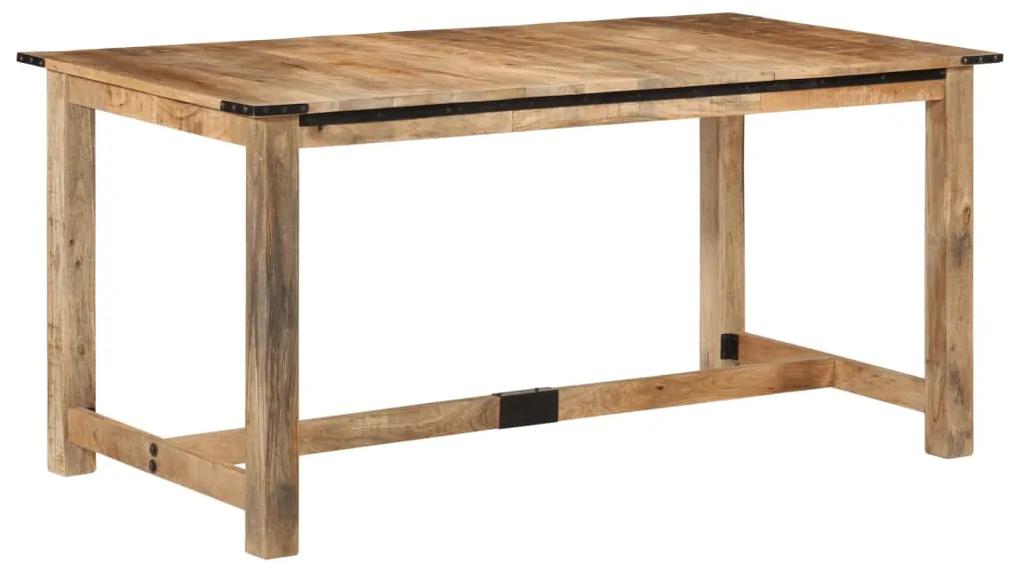 Jedálenský stôl 160x80x75 cm masívne mangovníkové drevo 358948