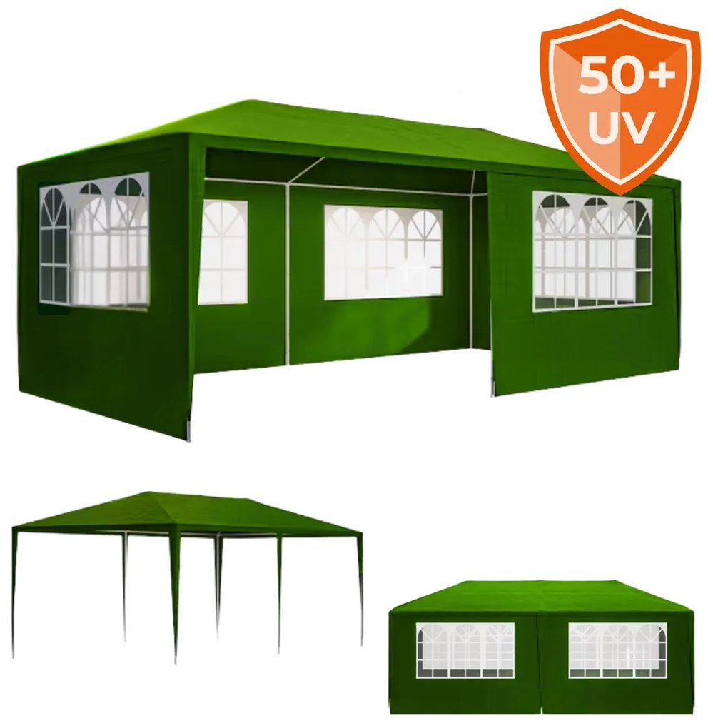 Párty stan NEAPOL, 3x6m, zelená Jurhan