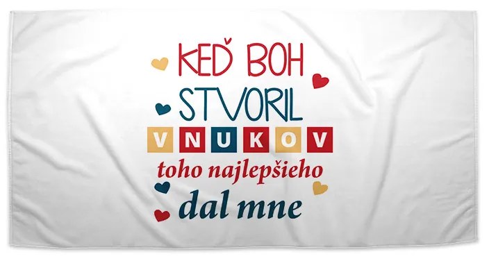 Sablio Uterák Keď Boh stvoril vnukov - 70x140 cm