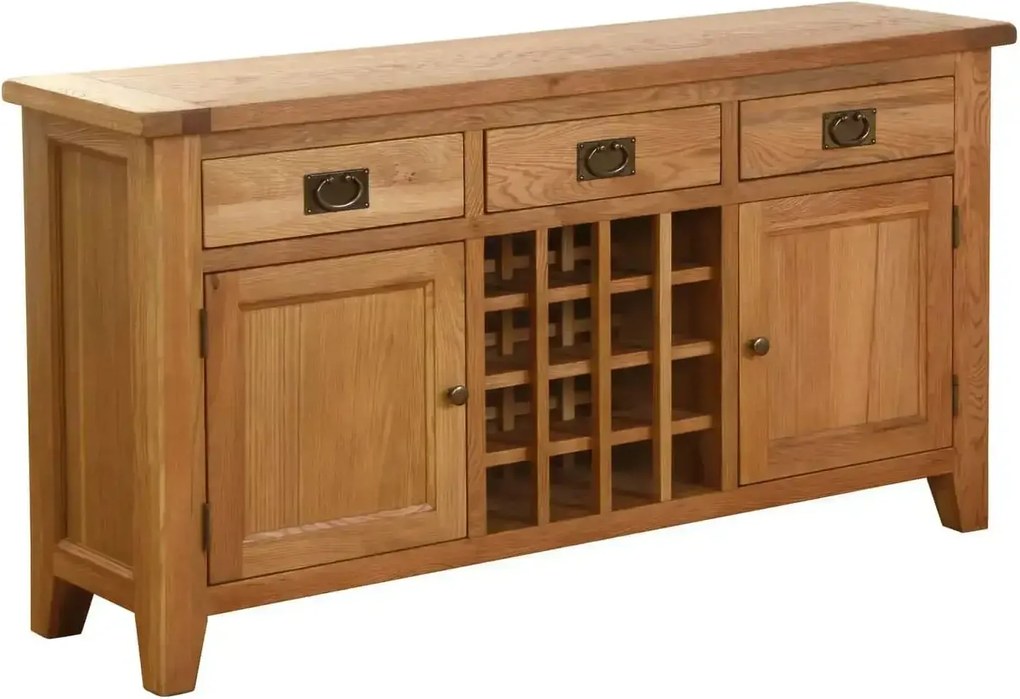 Komoda na víno s 3 zásuvkami a 2 dvierkami, 150x40x80 cm