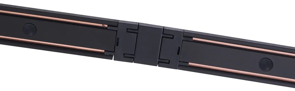 Moderný koľajnicový systém s 8 čiernymi bodovými svetlami 1-fázový 400 cm - Magnetic Gert