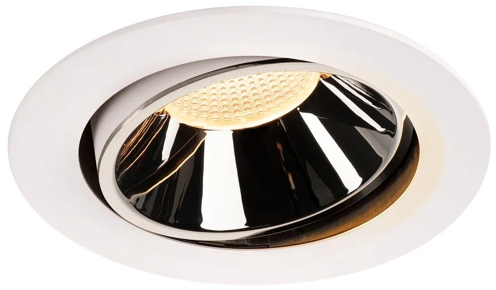 Stropné svietidlo SLV NUMINOS® MOVE DL XL vnitřní LED zápustné stropné svietidlo biela/chrom 3000 K 55° otočné a výkyvné 1003741