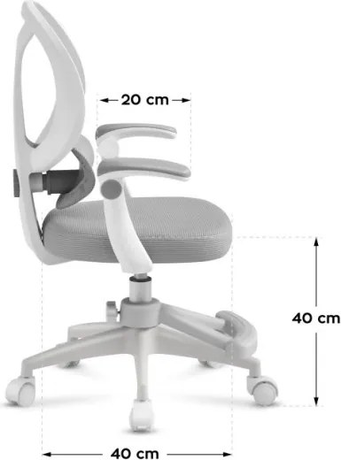 Detská otočná stolička Mark Adler Junior 4.5 Grey