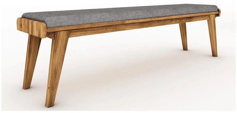 Lavica z dubového dreva so svetlosivým sedákom Retro - The Beds