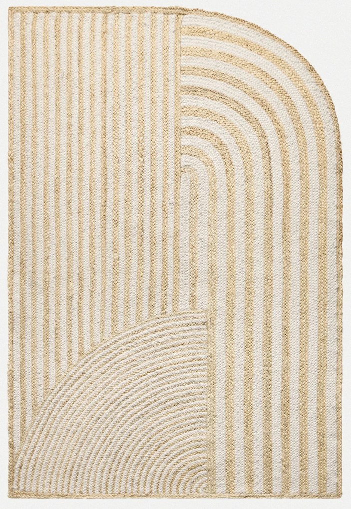 Ručne viazaný kusový koberec Elka J-52 Natural, 240x300, béžová, chodba / predsieň, Diamond Carpets India