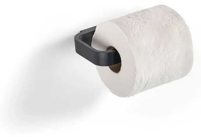 Čierny držiak na toaletný papier Zone Rim