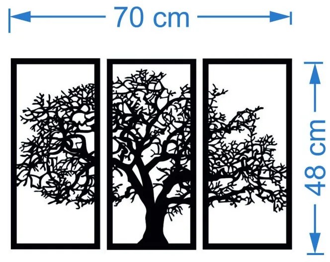 Vintage dekorácia na stenu - TREE, rozmer: 700x478 mm