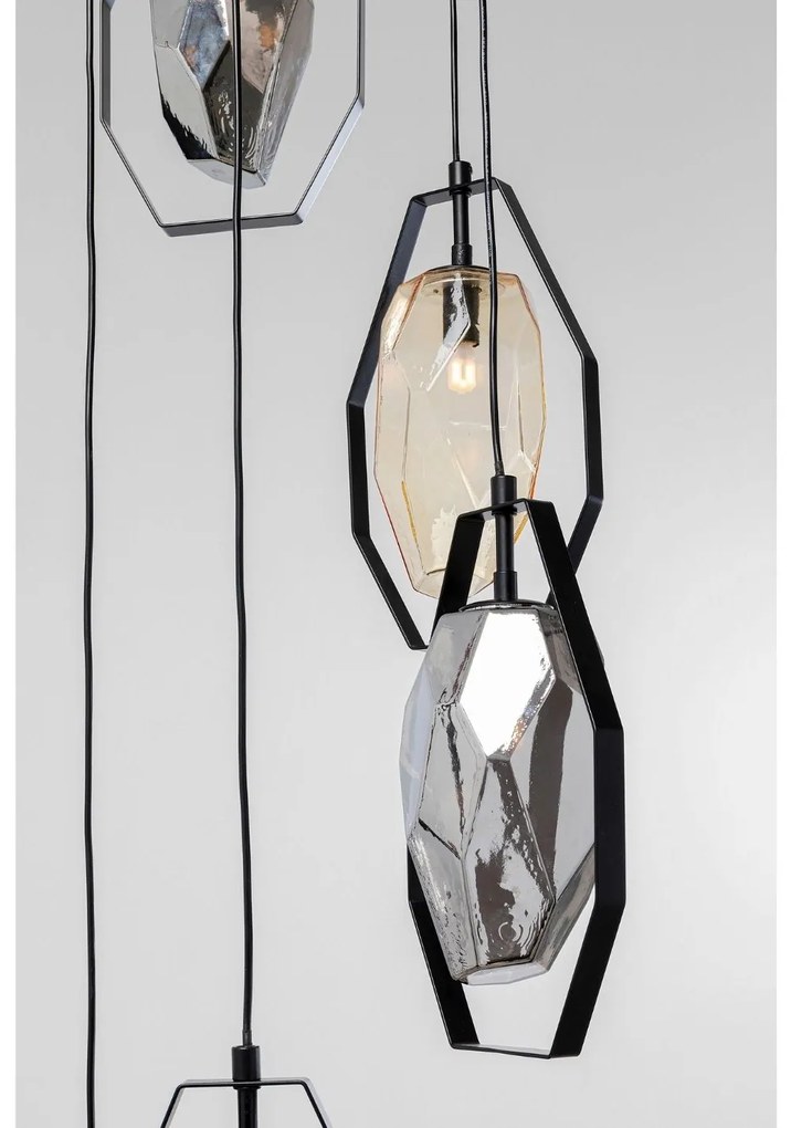 Diamond Spiral visiaca lampa čierna