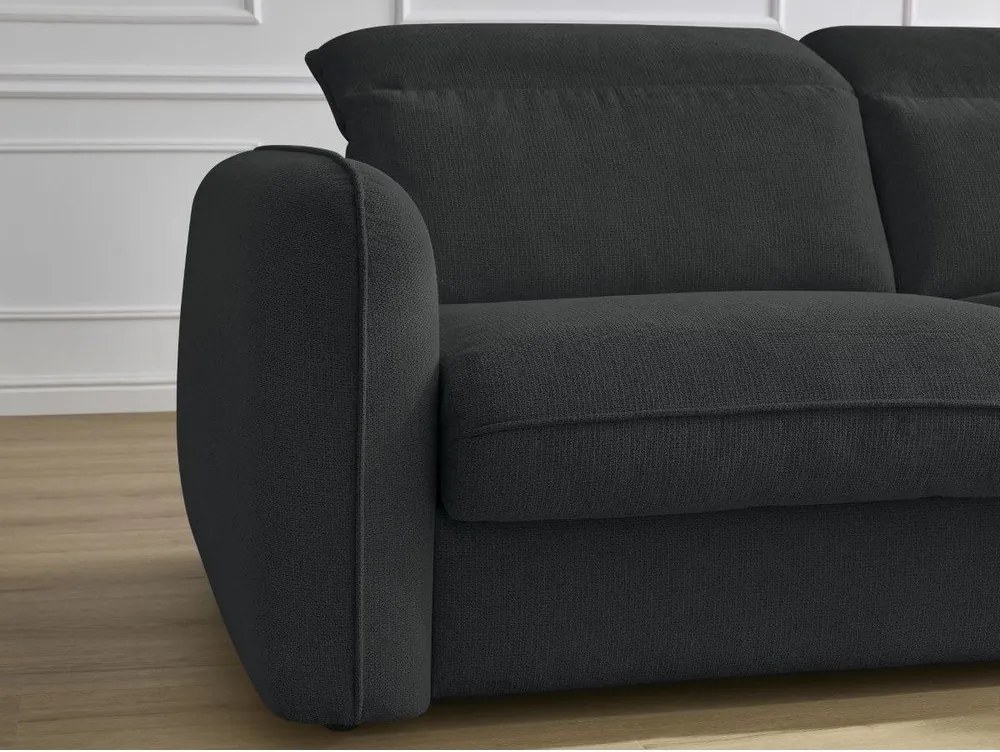 Čierna pohovka 216 cm Achille – Bobochic Paris
