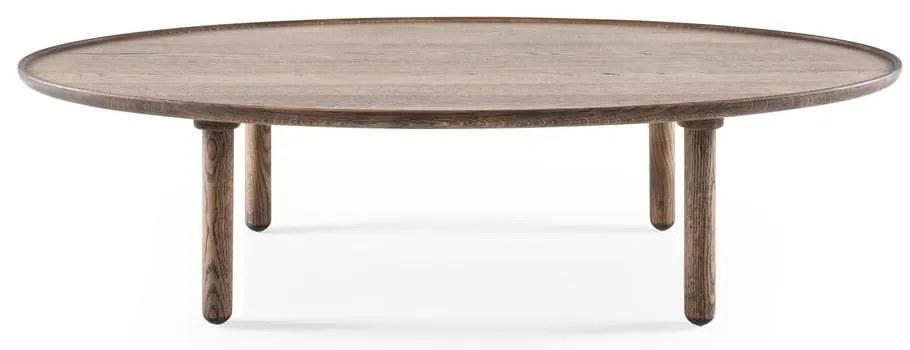 Hnedý konferenčný stolík z dubového dreva 65x120 cm Mu – Gazzda