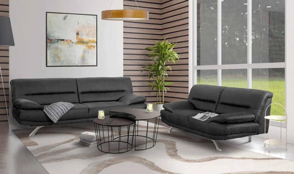 Sedacia súprava Bruno 3-2, čierna látka