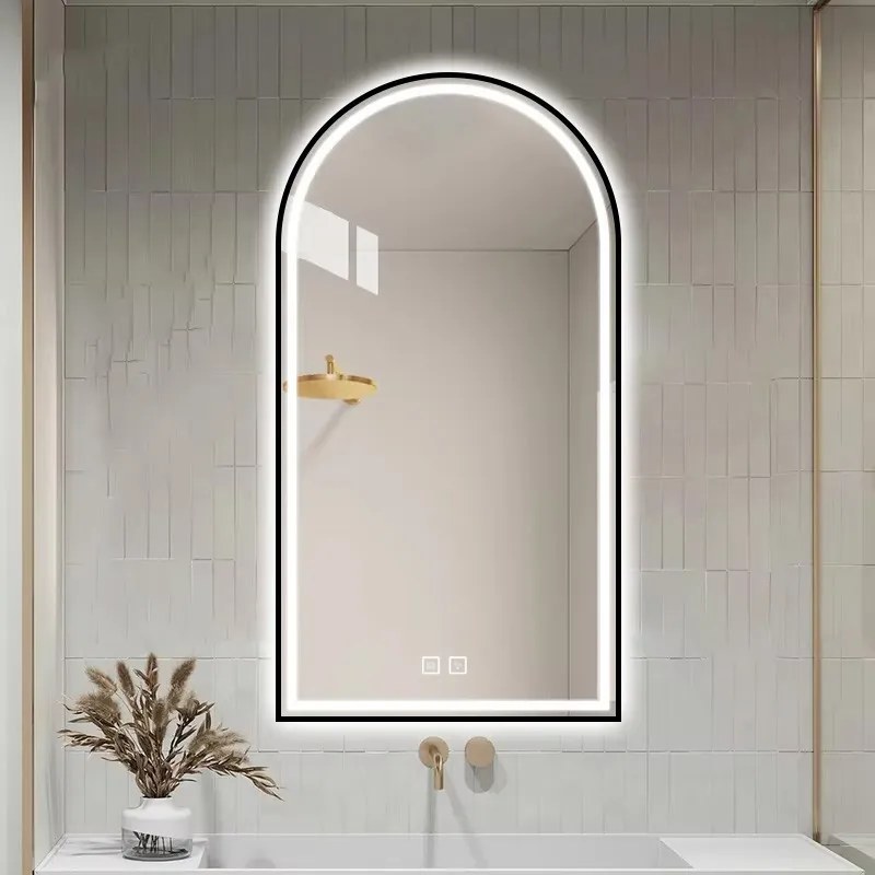 Dotykové zrkadlo s LED osvetlením DASH BLACK 60x100 cm čierne