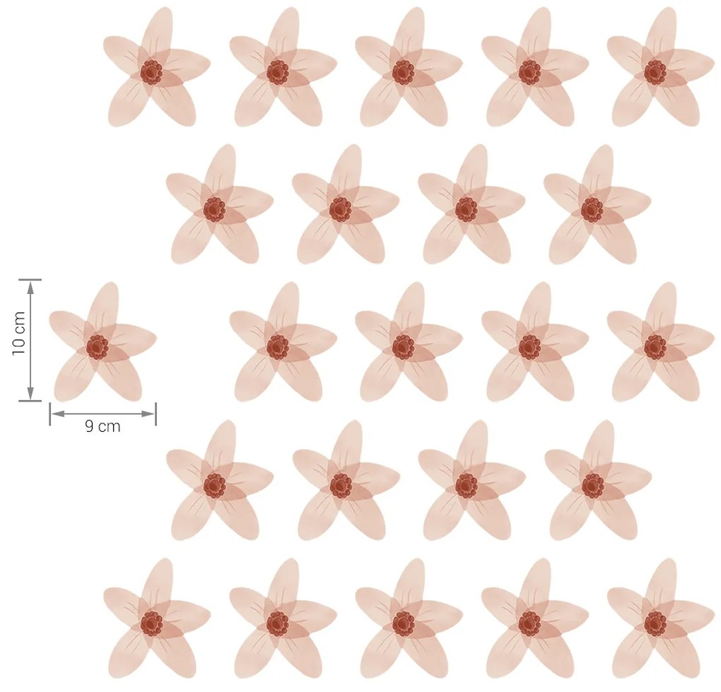 Samolepky na stenu KVETY do detskej izby BOHO