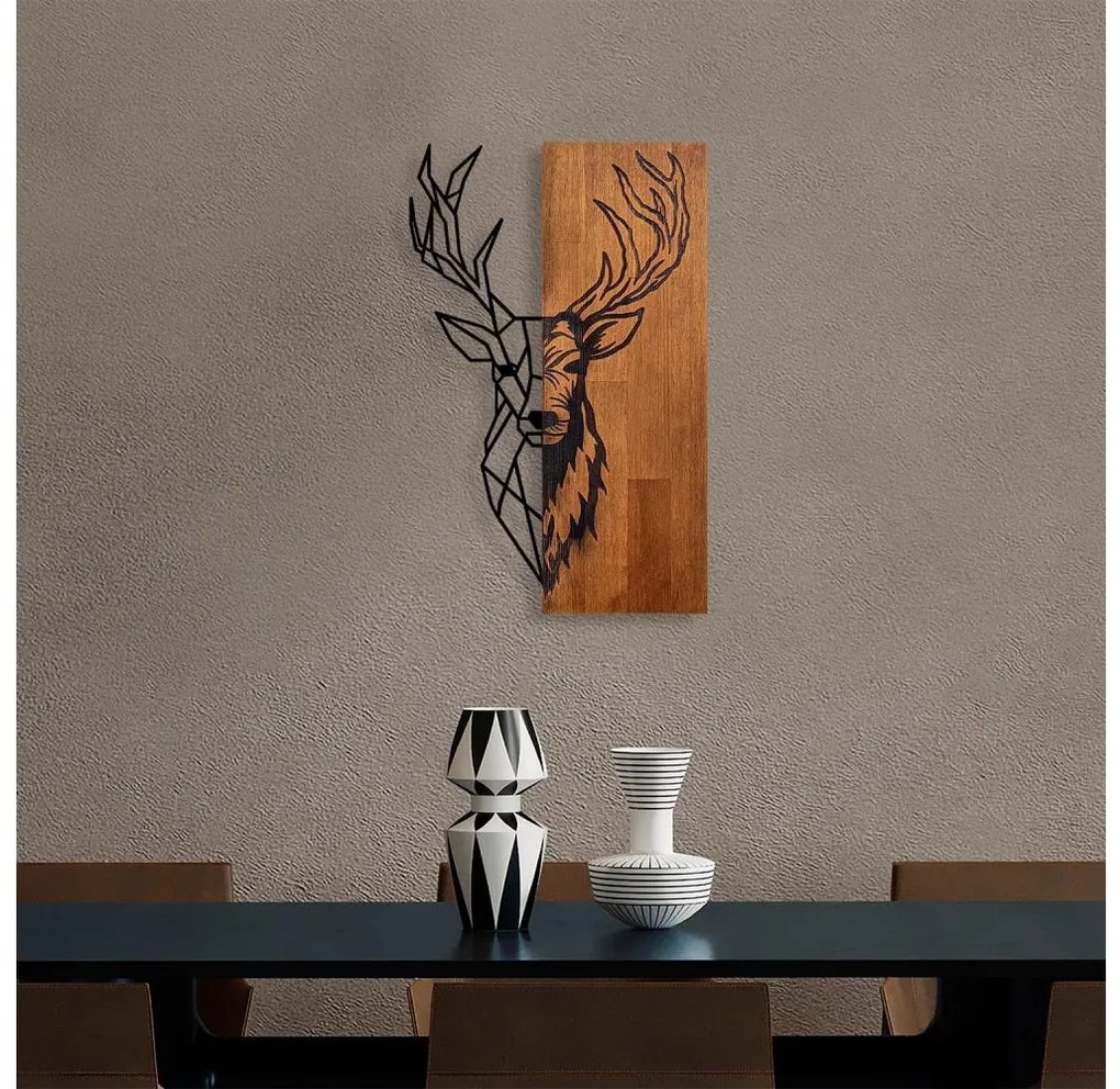 Asir Nástenná dekorácia 36x58 cm jeleň drevo/kov 891TNL2350