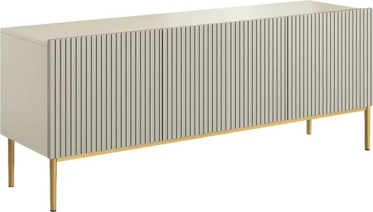 TV stolík Nicole 150 cm - kašmírová / zlatá
