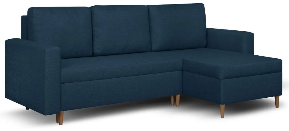 Rozkládací rohová sedací souprava KENO Tmavomodrá