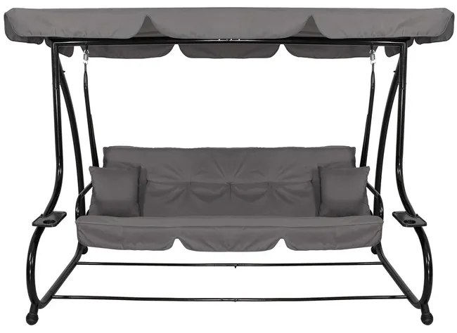 Záhradná hojdačka LINDA SPRINGOS GS0003-sivá