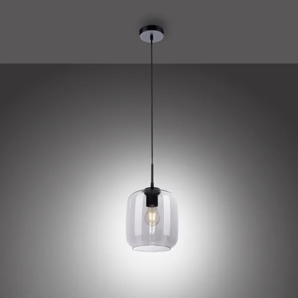 Paul Neuhaus 2002-25 - Luster na lanku SHITAKE 1xE27/10W/230V pr. 20 cm dymová