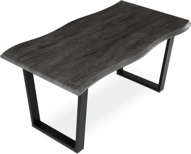 Jedálenský stôl 160x90 cm HT-F4216 sivý dub / čierny