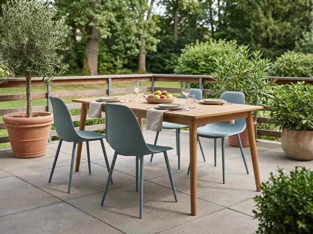 Jedálenská stolička OSAKA plastová, petrolejová