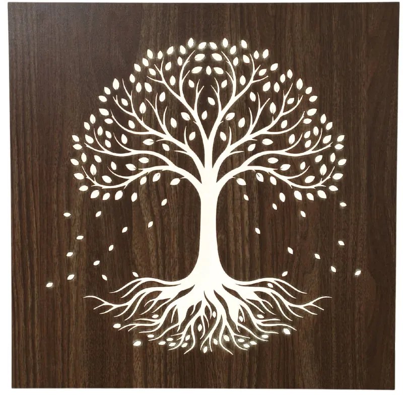 LED drevený obraz – Strom života | RGB podsvietená dekorácia od SENTOP LED0562