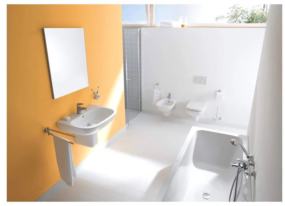 Duravit D-Code - Umývadlo 600x460 mm, s prepadom, biela 23106000002