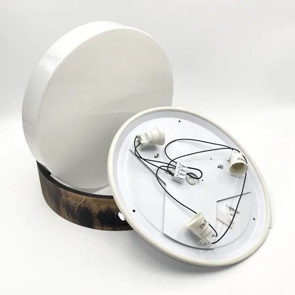 Stropné kúpeľňové svietidlo OAK SMOKY 3xE27/15W/230V IP54, 37,5 cm, dub/hnedá