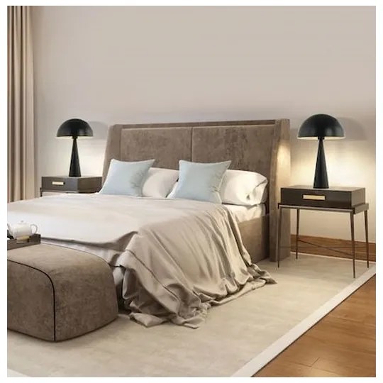 Zambelis 20210 - Stolná lampa 1xE27/25W/230V čierna