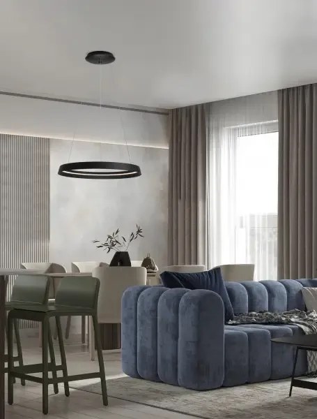 LED stmievateľné čierne dizajnové svietidlo Ormi 60