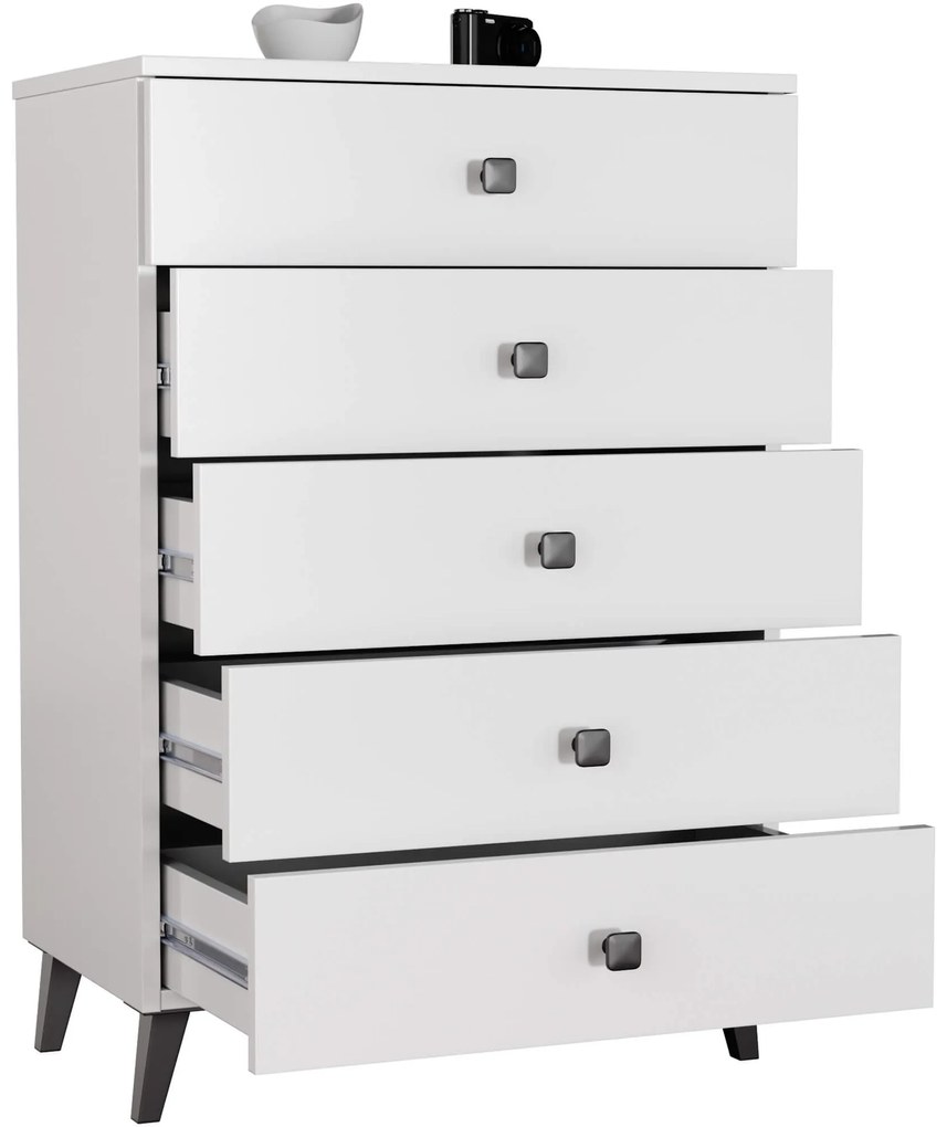 Komoda MOBI K-05 biela/čierna